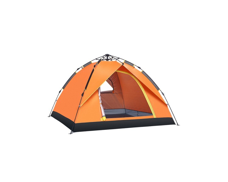 Double-layer windproof family camping tent