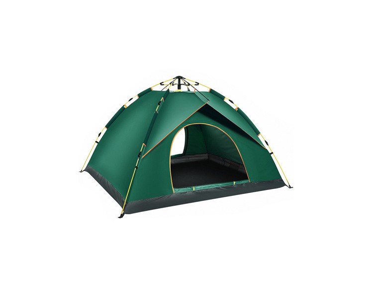 Double-layer windproof family camping tent