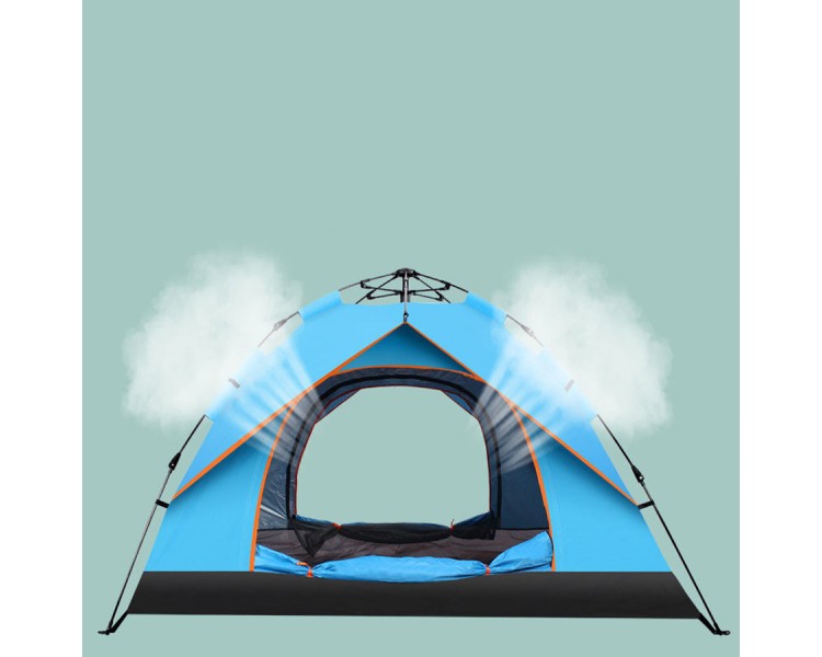 Pop-up tent with weather protection lighting