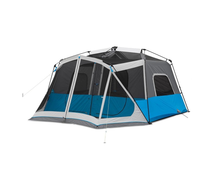 Pop-up tent with weather protection lighting