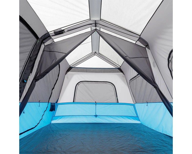 Pop-up tent with weather protection lighting