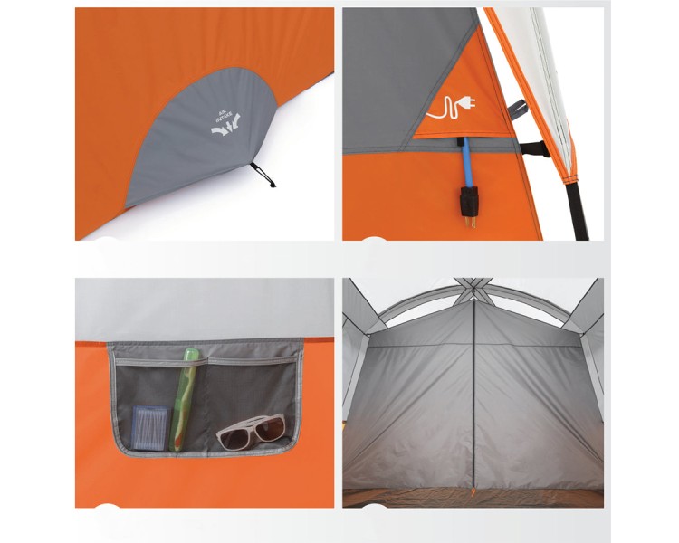 Family camping weather protection ventilation tent