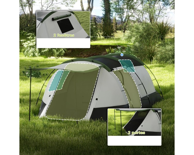 Durable outdoor family camping tent