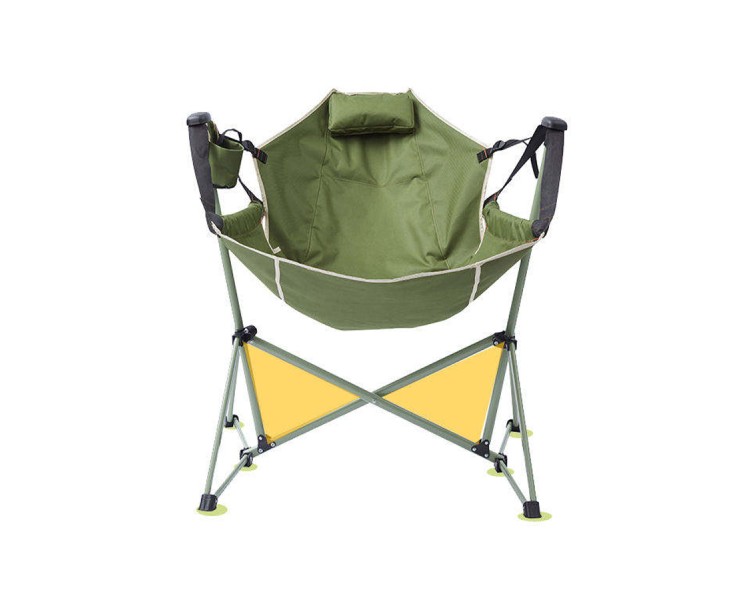 Folding camping rocking chair metal outdoor chair