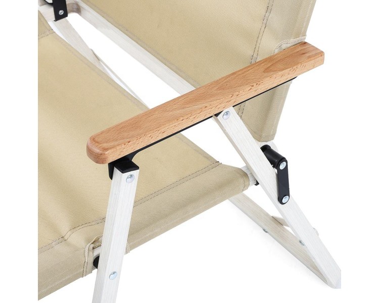 Luxury outdoor lightweight wooden folding chair