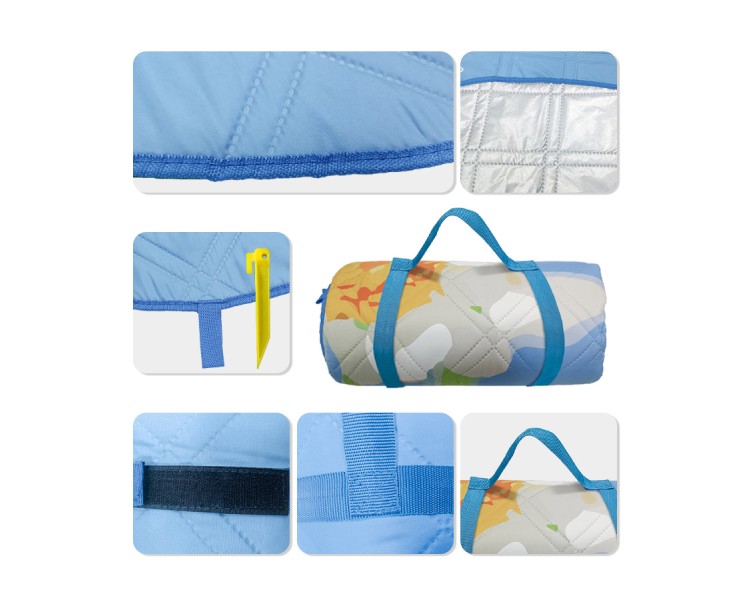 Portable machine-washable outdoor picnic mat