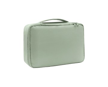 Zipper green large-capacity toiletry bag