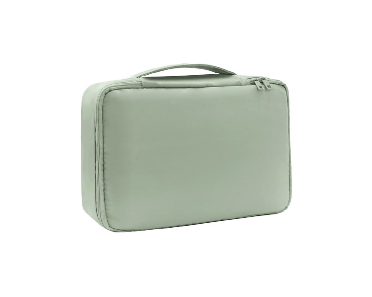 Zipper green large-capacity toiletry bag