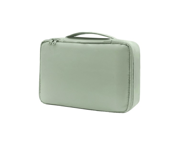 Zipper green large-capacity toiletry bag