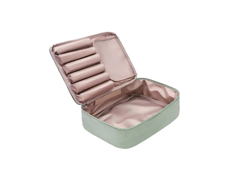 Zipper green large-capacity toiletry bag