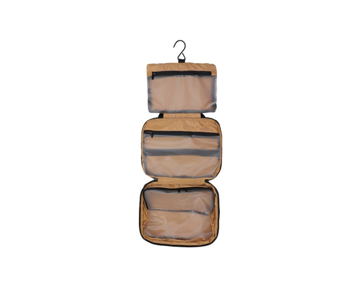 Expandable hanging business toiletry bag