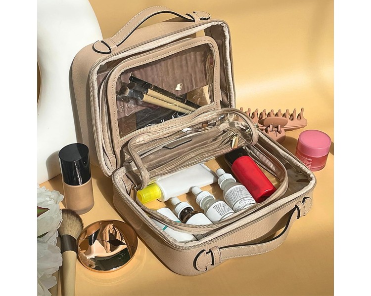 zipper transparent canvas toiletry bag