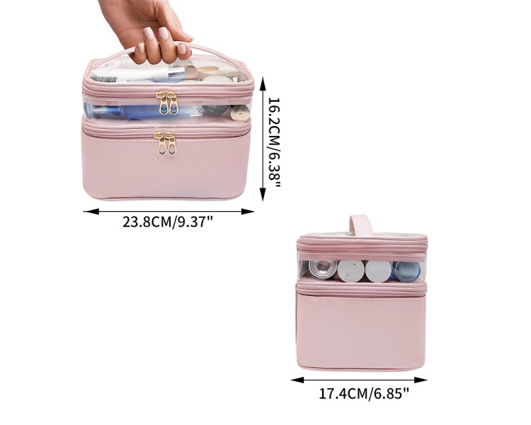 Zipper-sealed fashionable toiletry bag