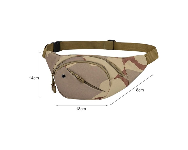 canvas zipper tactical waist bag