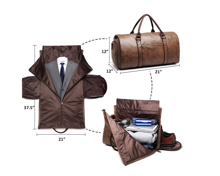 waterproof travel leather bag