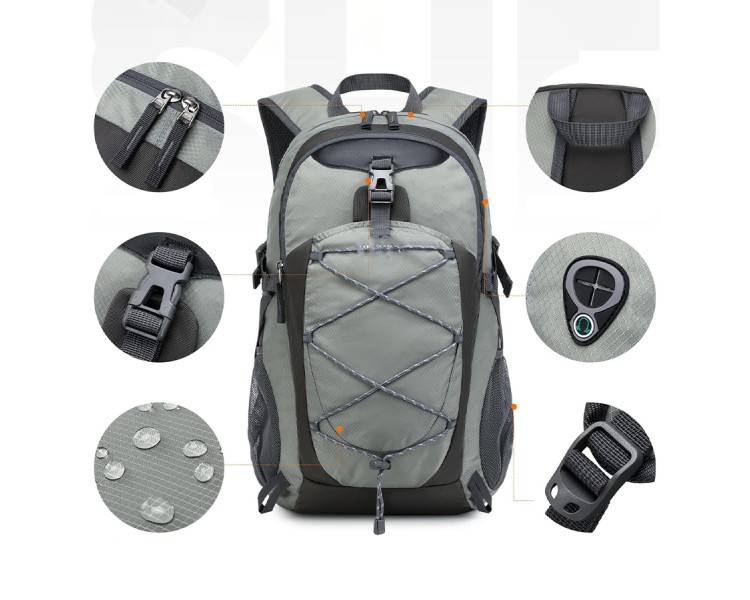 Lightweight waterproof zipper sealed backpack