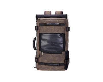 Portable canvas travel backpack