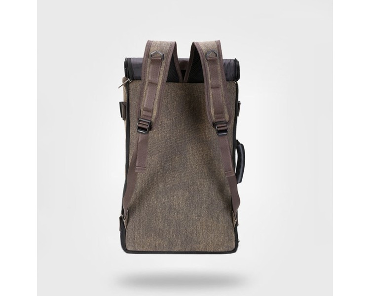 Portable canvas travel backpack