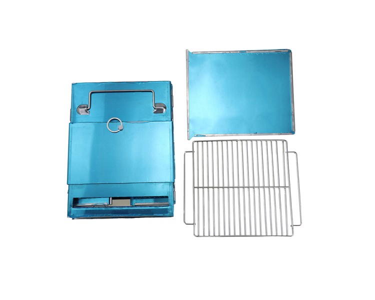 Multifunctional folding stainless steel wood-burning stove