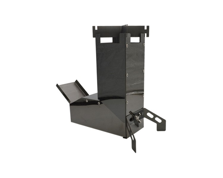 Lightweight steel rocket wood stove