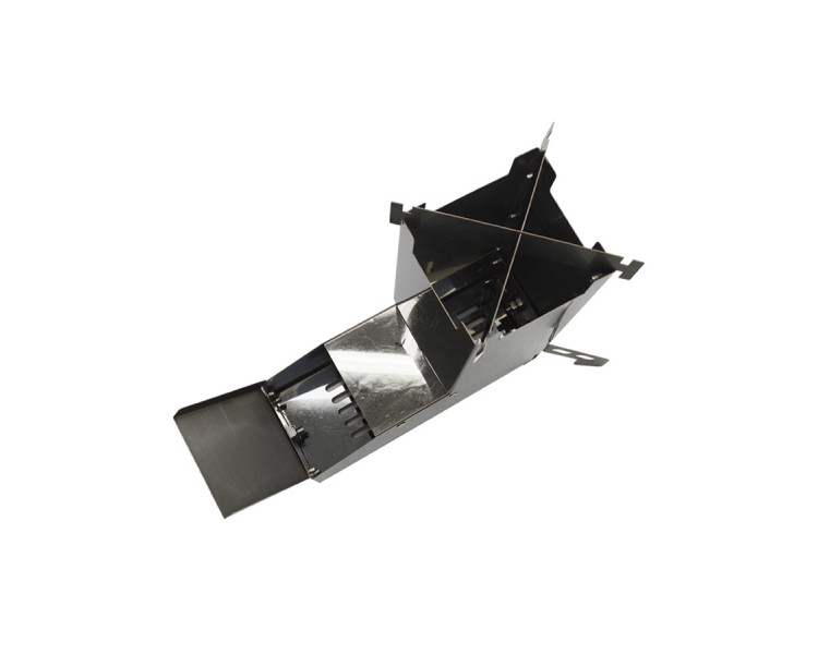 Lightweight steel rocket wood stove