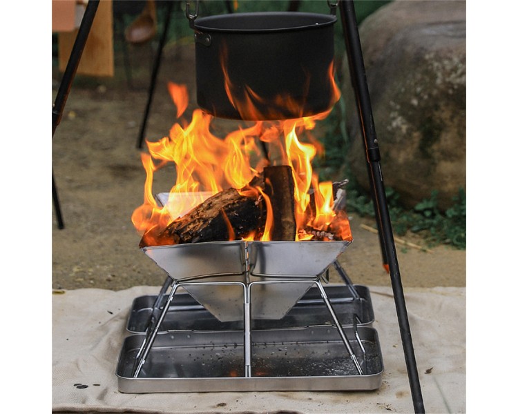 Outdoor BBQ Camping BBQ Wood Fired Stove