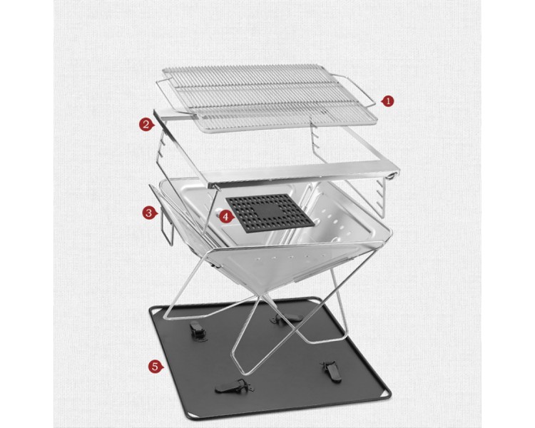 wood stove large camping barbecue grill