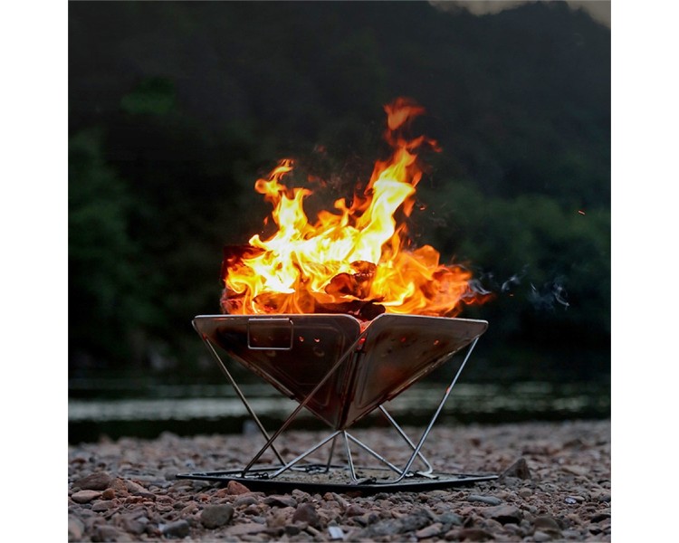 wood stove large camping barbecue grill