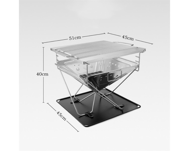 wood stove large camping barbecue grill