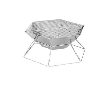 Foldable stainless steel charcoal grill