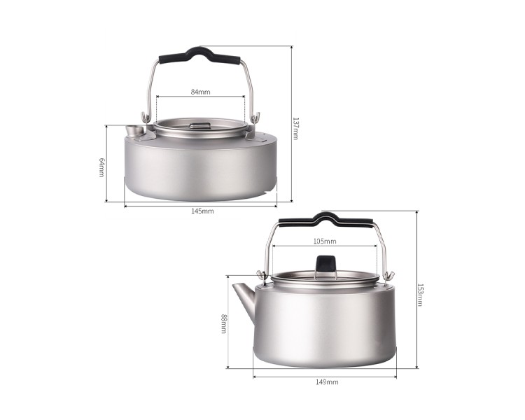 Hiking titanium teapot camp kettle