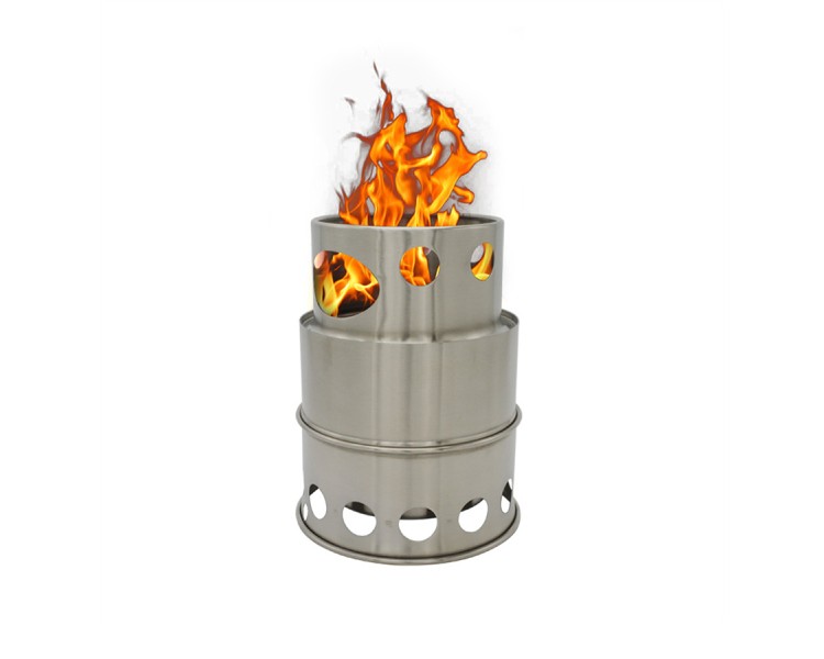 stainless steel charcoal cooking camping stove