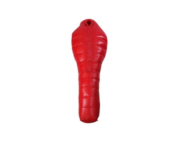 White goose down hiking sleeping bag