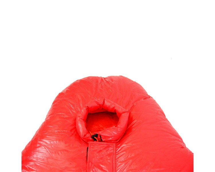 White goose down hiking sleeping bag