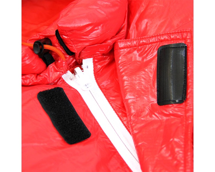 White goose down hiking sleeping bag