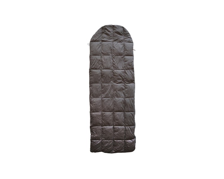 Hooded rectangular duck down sleeping bag